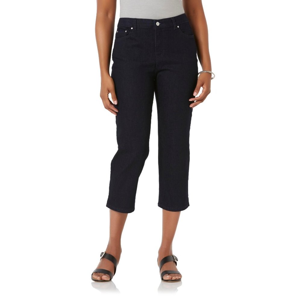 Jaclyn Smith Angel Capris Jeans Blue Size 10